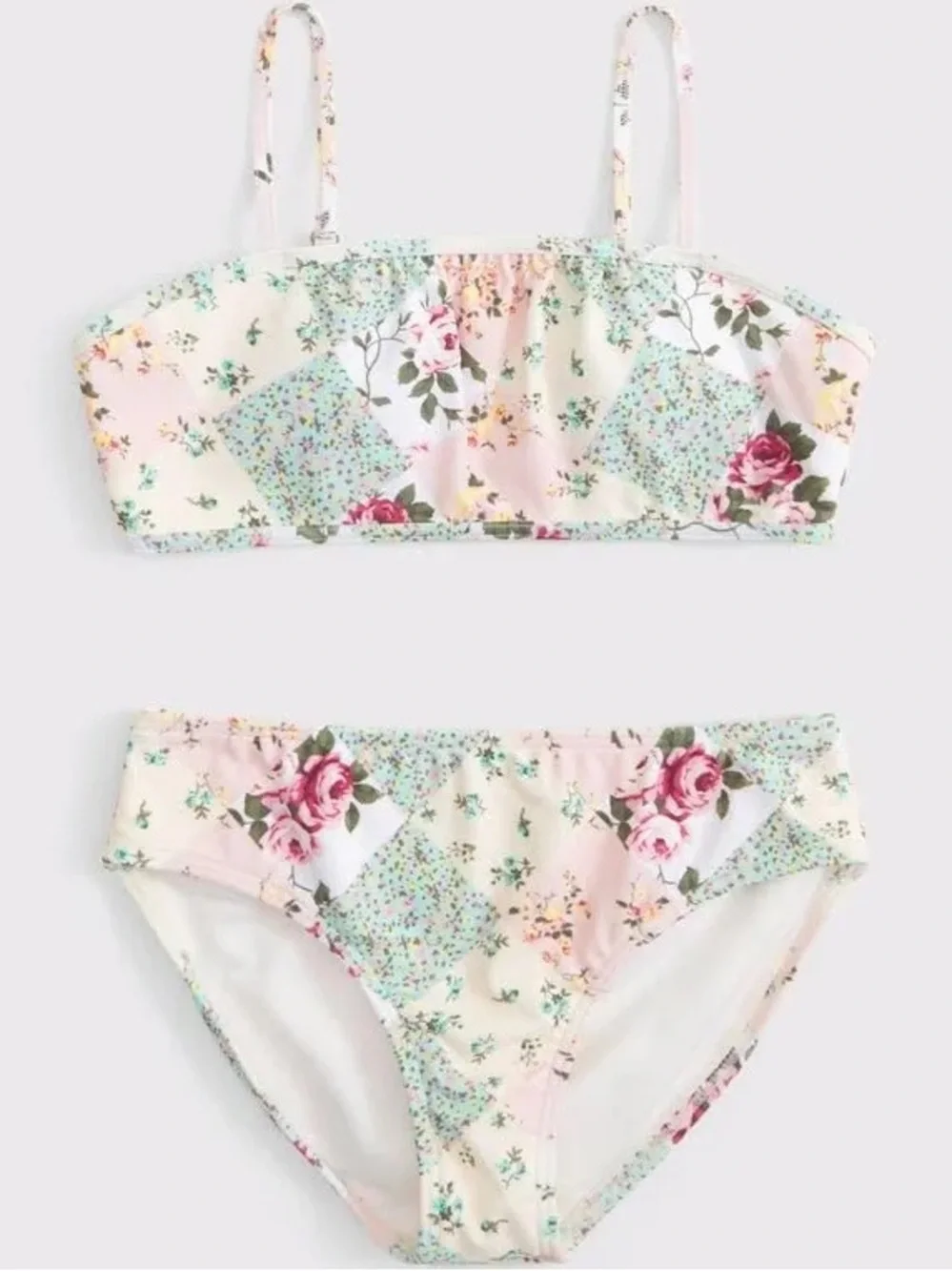 Abercrombie Kids Floral Patchwork Girls' Bikini Set - Pink sz 9/10